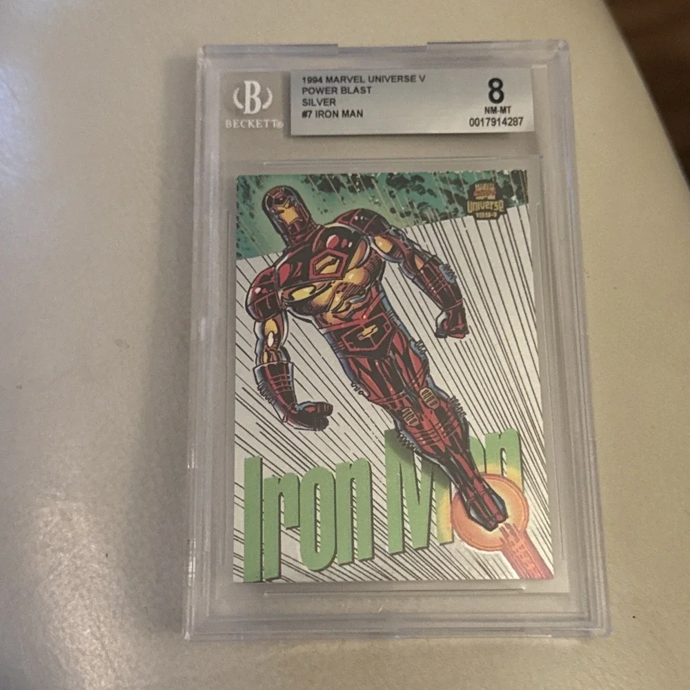 1994 Marvel universe‎ V Iron Man Silver Powerblast Beckett 8